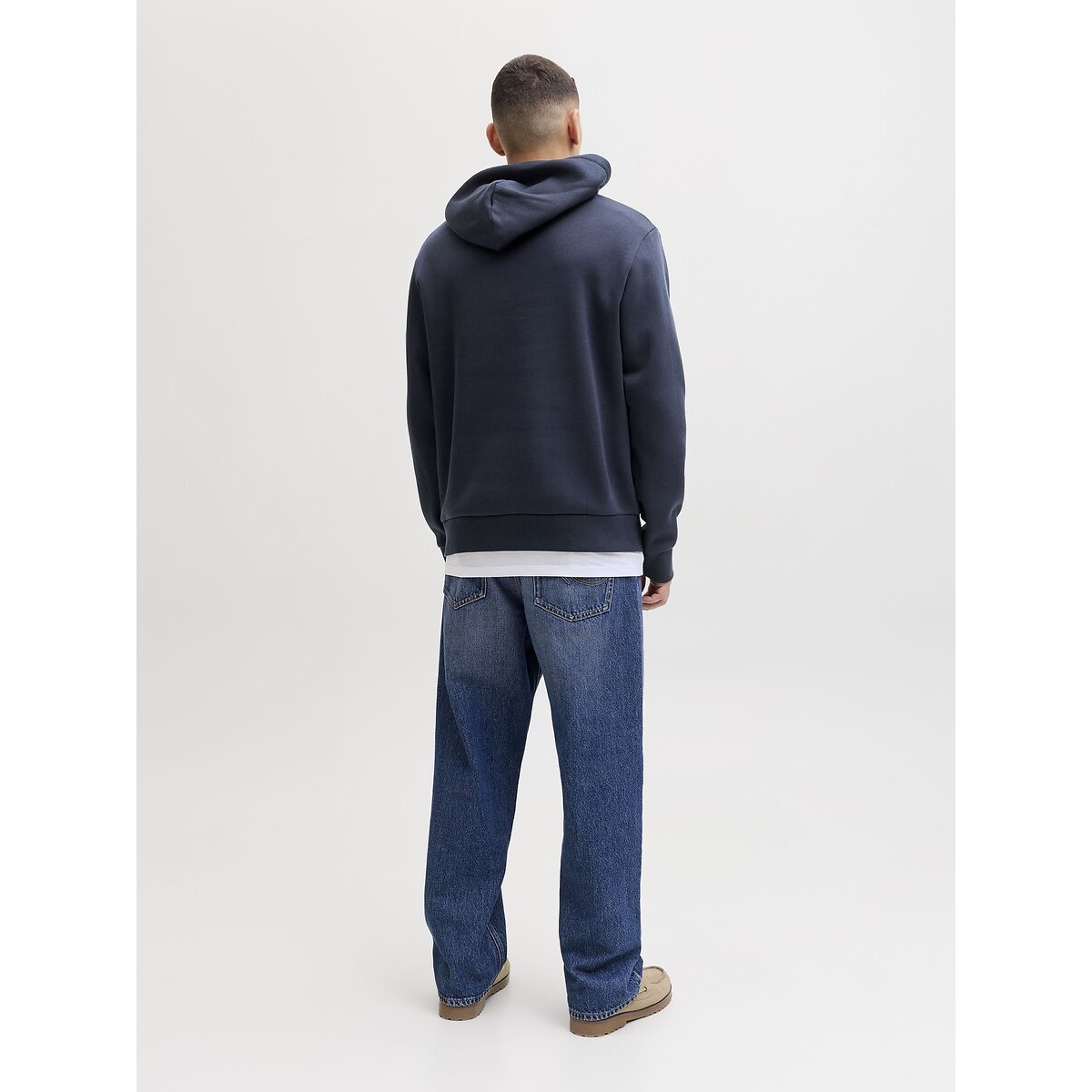 Sweat à capuche bleu marine, JACK & JONES