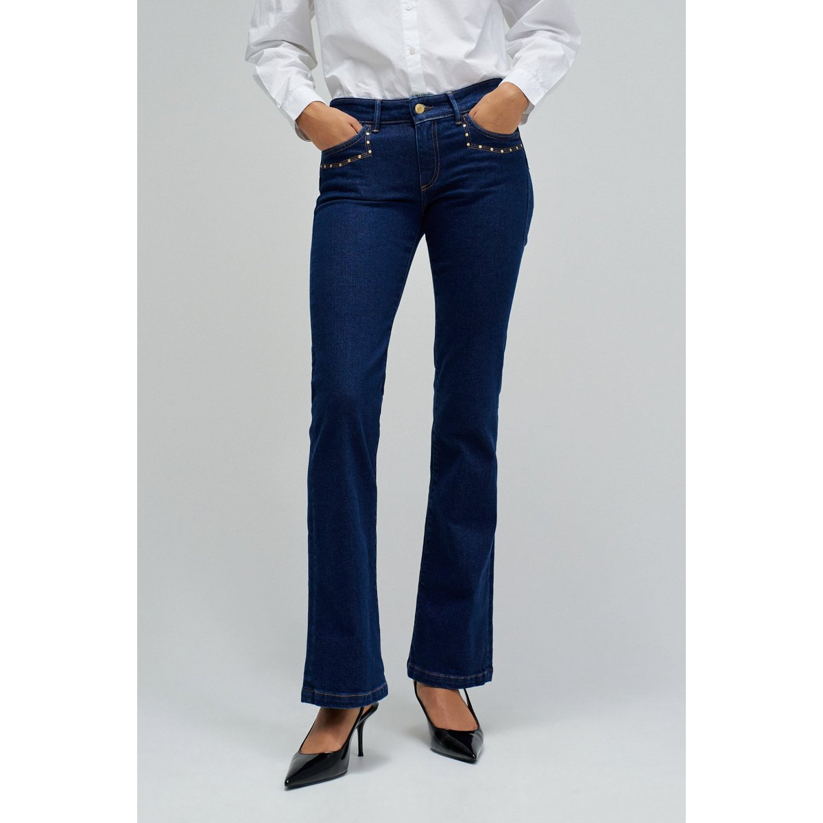JEAN WONDER PUSH UP BOOTCUT bleu foncé, SALSA JEANS