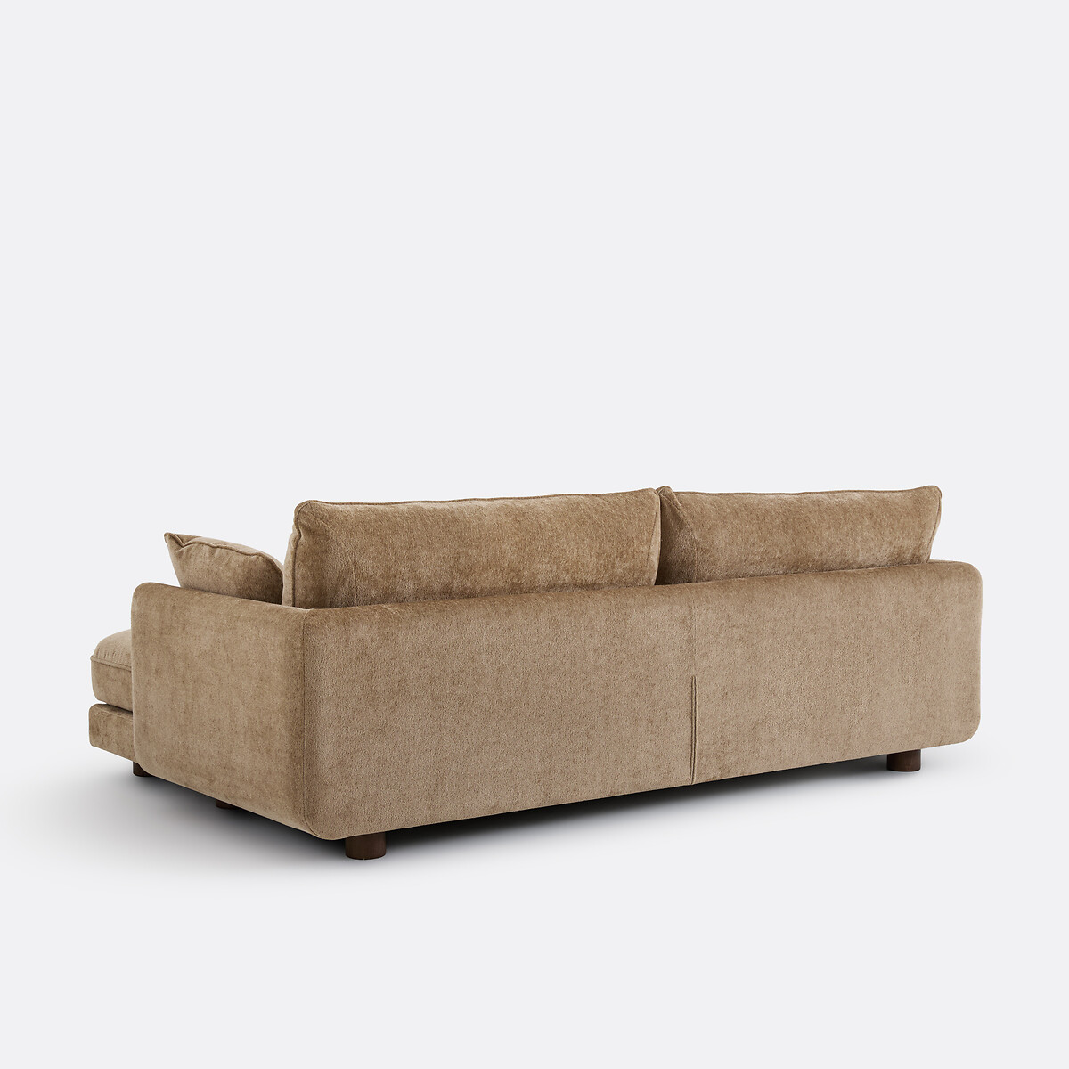 Canapé d'angle réversible, 3 places, en chenille épaisse, EMILIO beige doré, LA REDOUTE INTERIEURS