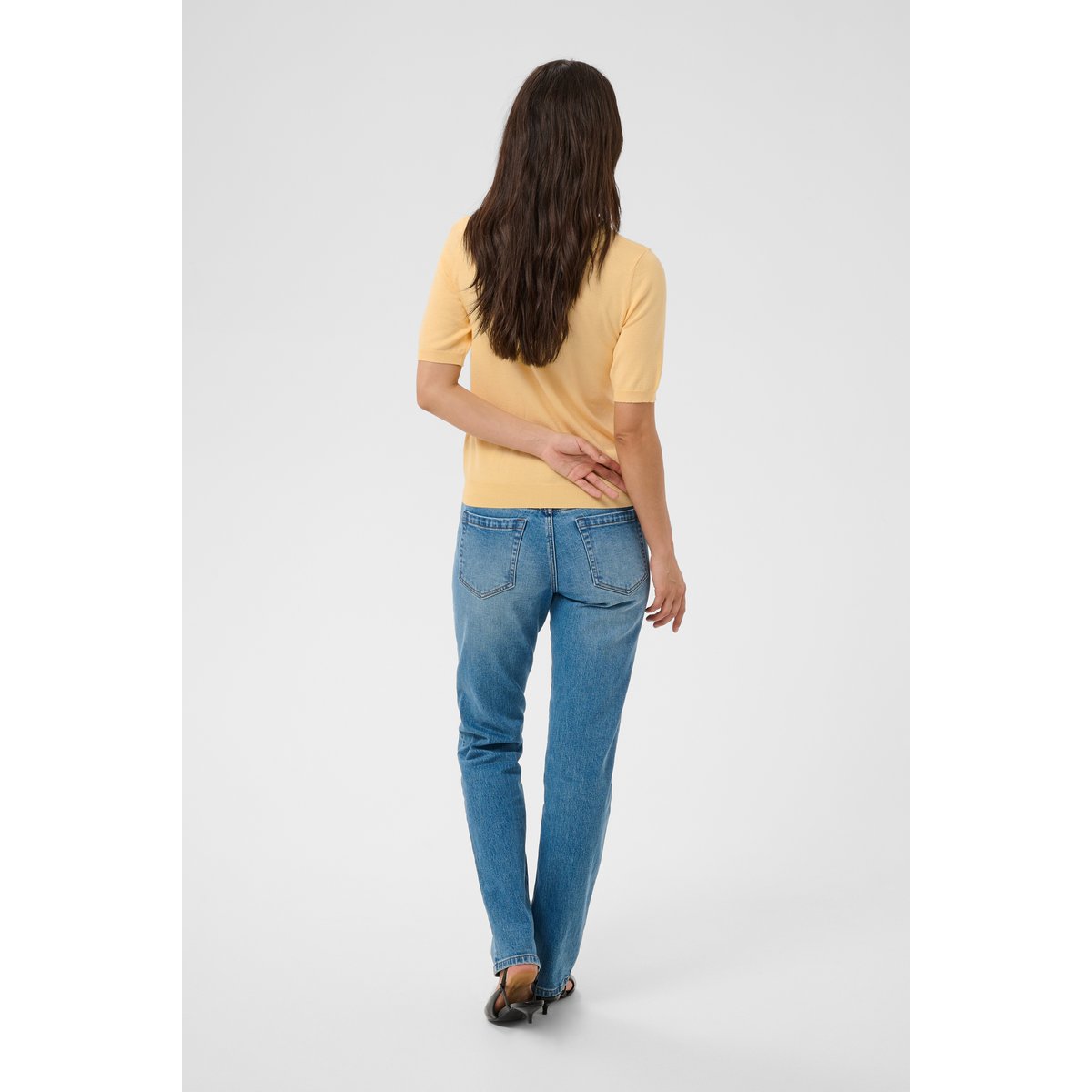 Pullover tricoté jaune sunlight, KAFFE