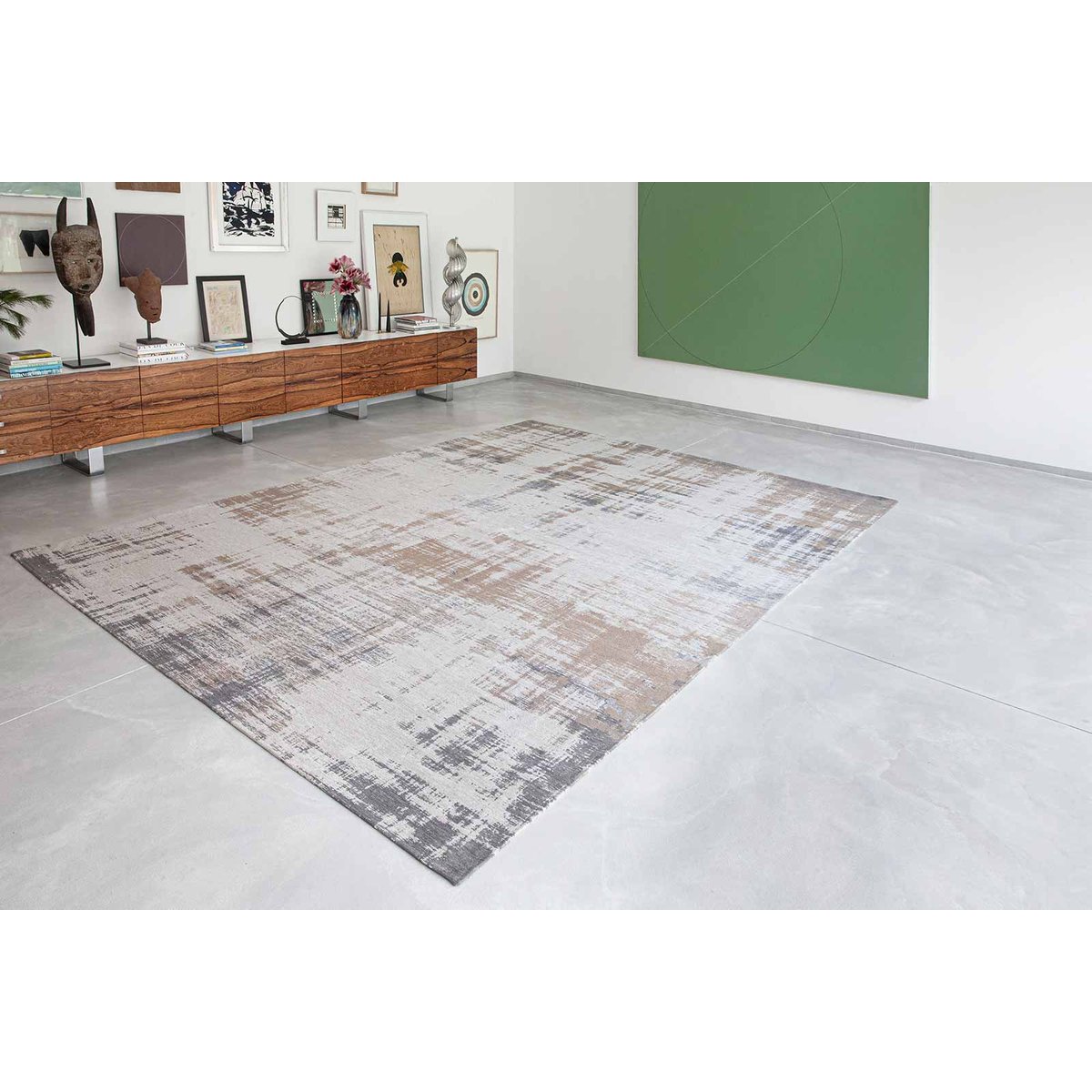 Tapis de salon et chambre tissé plat VENETIAN beige, NOVATREND