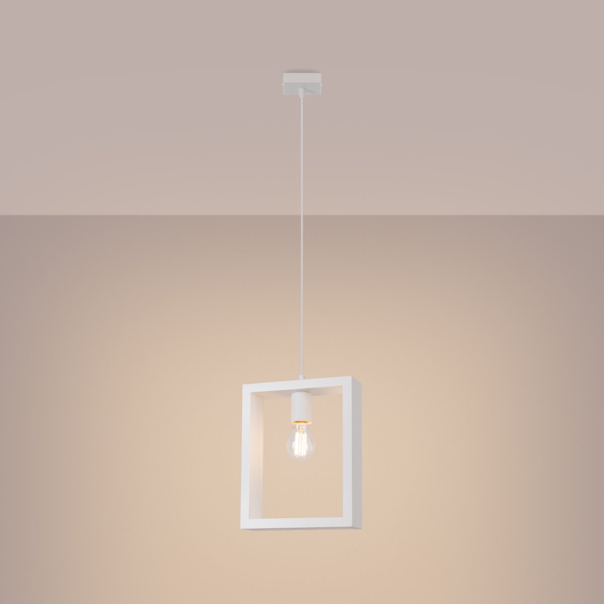 Suspension Acier Blanc E27 1 Aries blanc, EDEN
