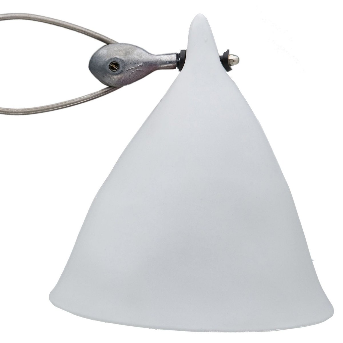 Lampe Cornette à Pincer Porcelaine blanc mat, TSE ET TSE ASSOCIÉES