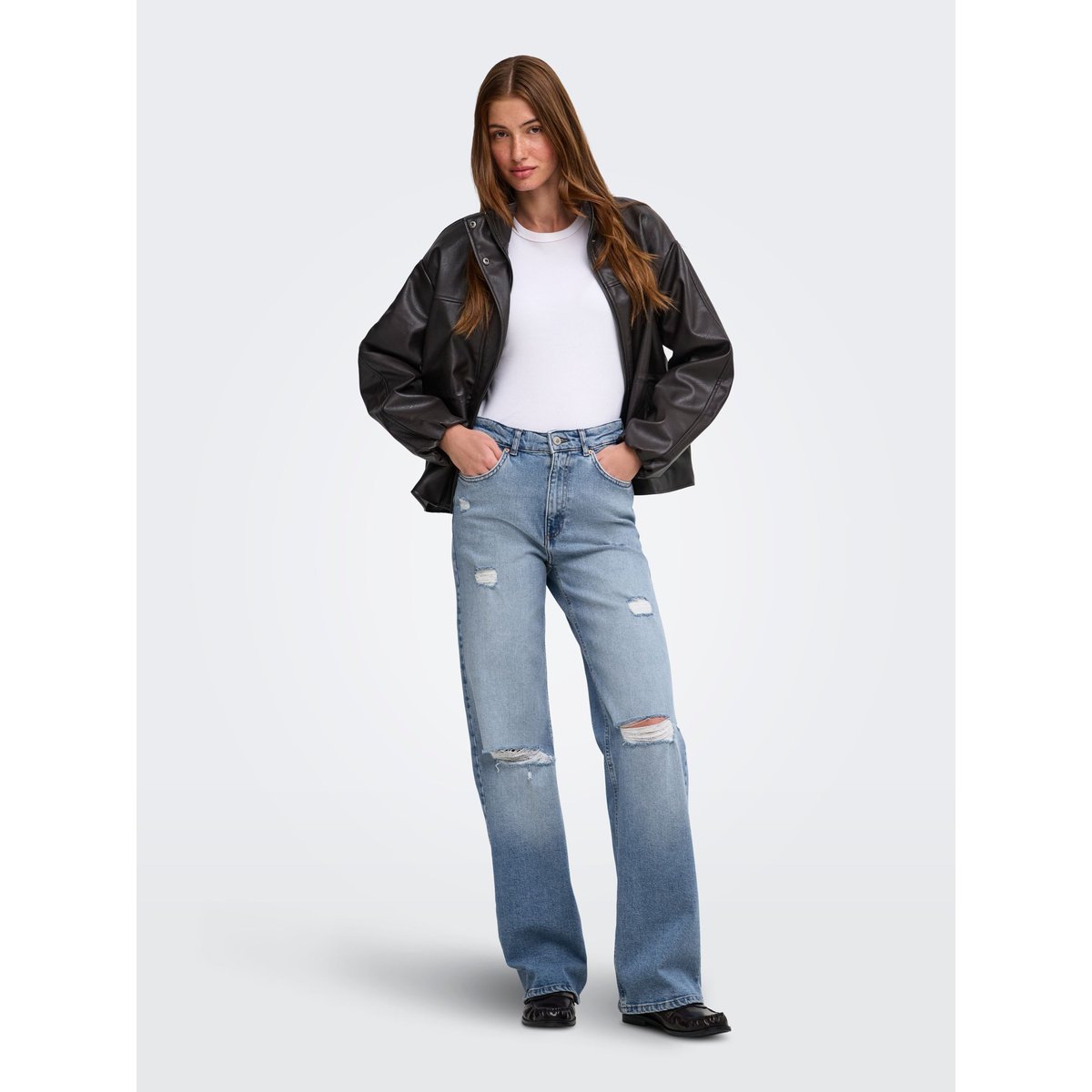 Jean À Jambe Large light blue denim, ONLY