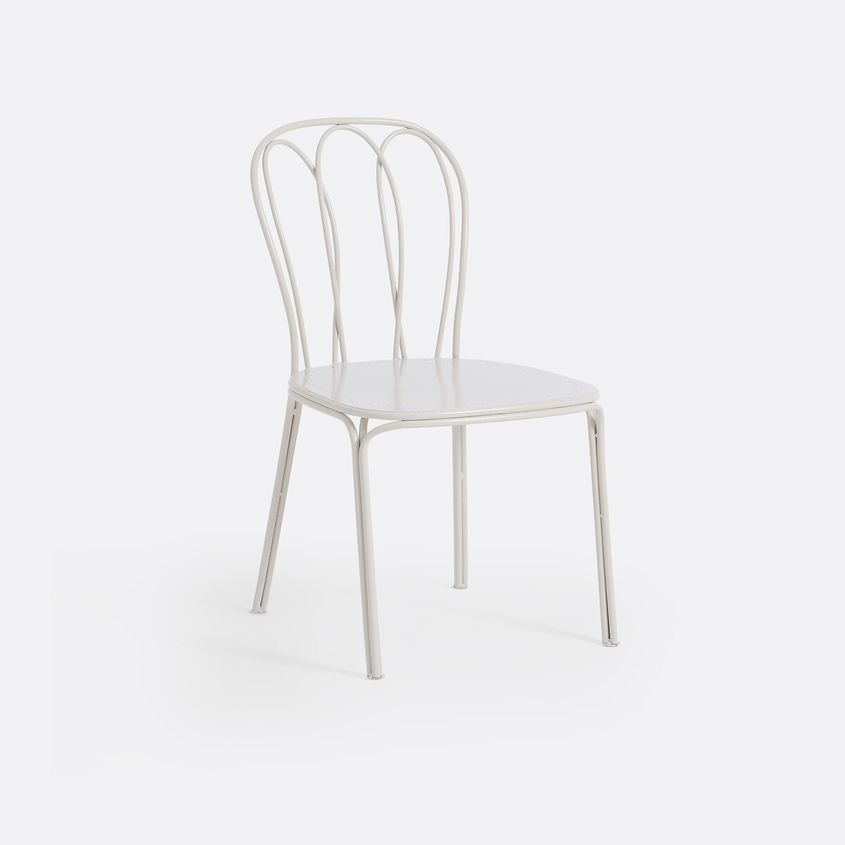 Set van 2 tuinstoelen, staal metaal, met kussen, LACOMO keikleur, LA REDOUTE INTERIEURS