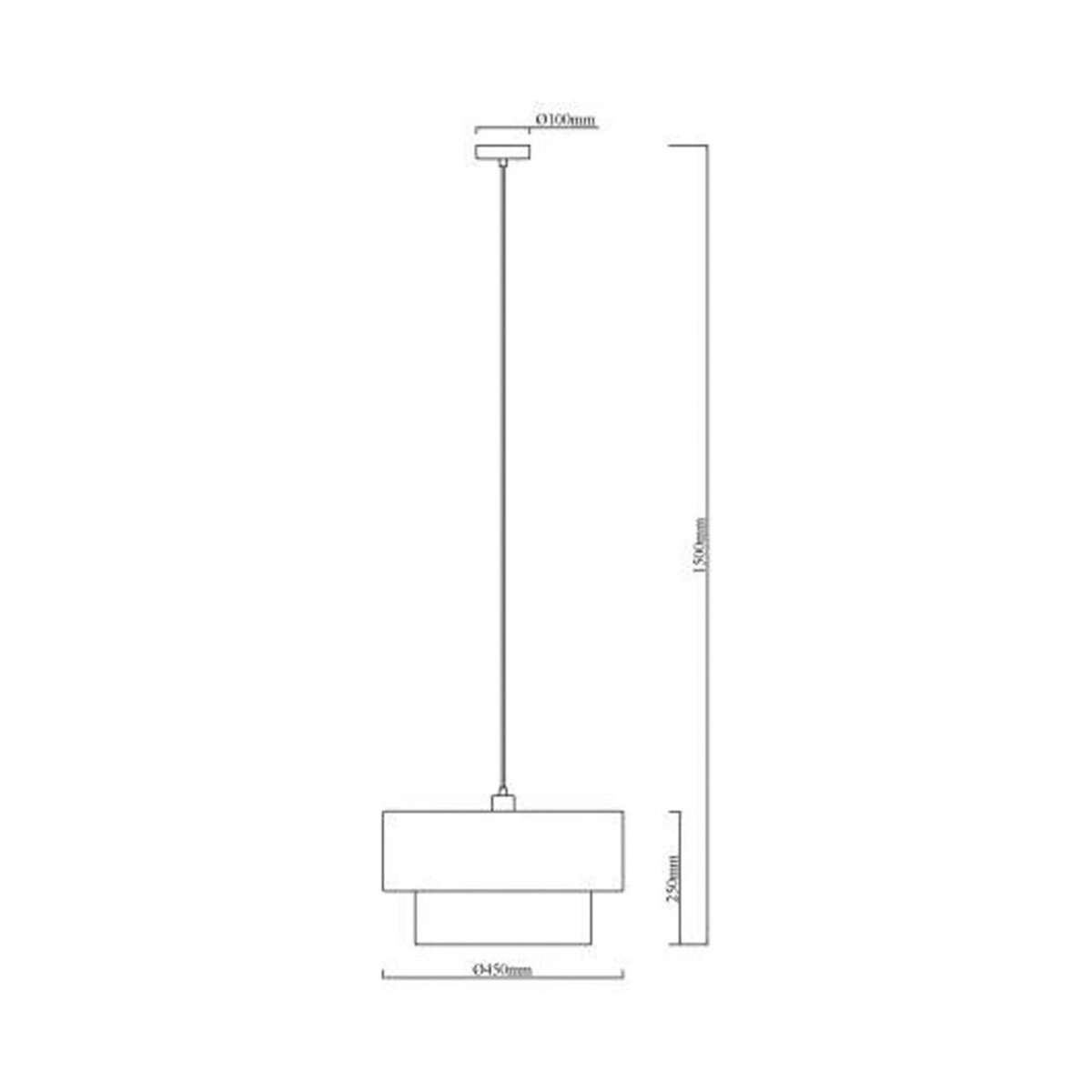 Suspension ronde en lin  45cm- PUNTA beige, DRAWER
