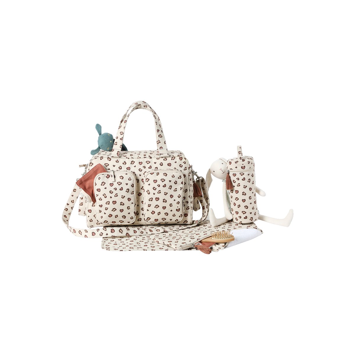 Sac à langer multipoches Family sable, VERTBAUDET