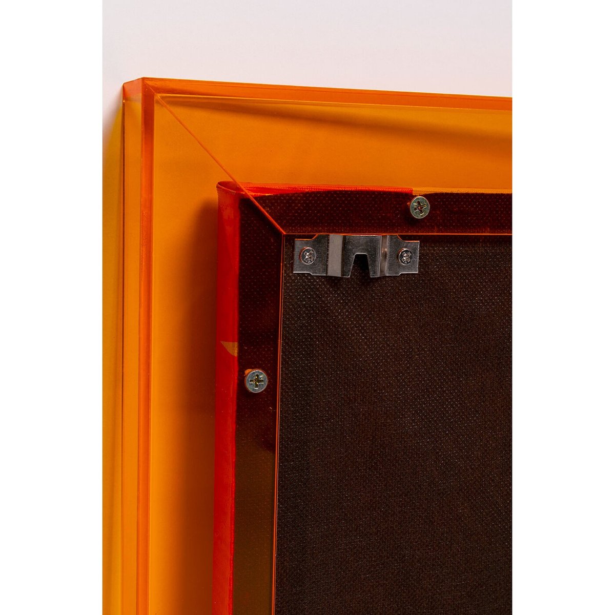 Toile en polyester encadrement polymère, SQUARE CHAINS orange, KARE DESIGN