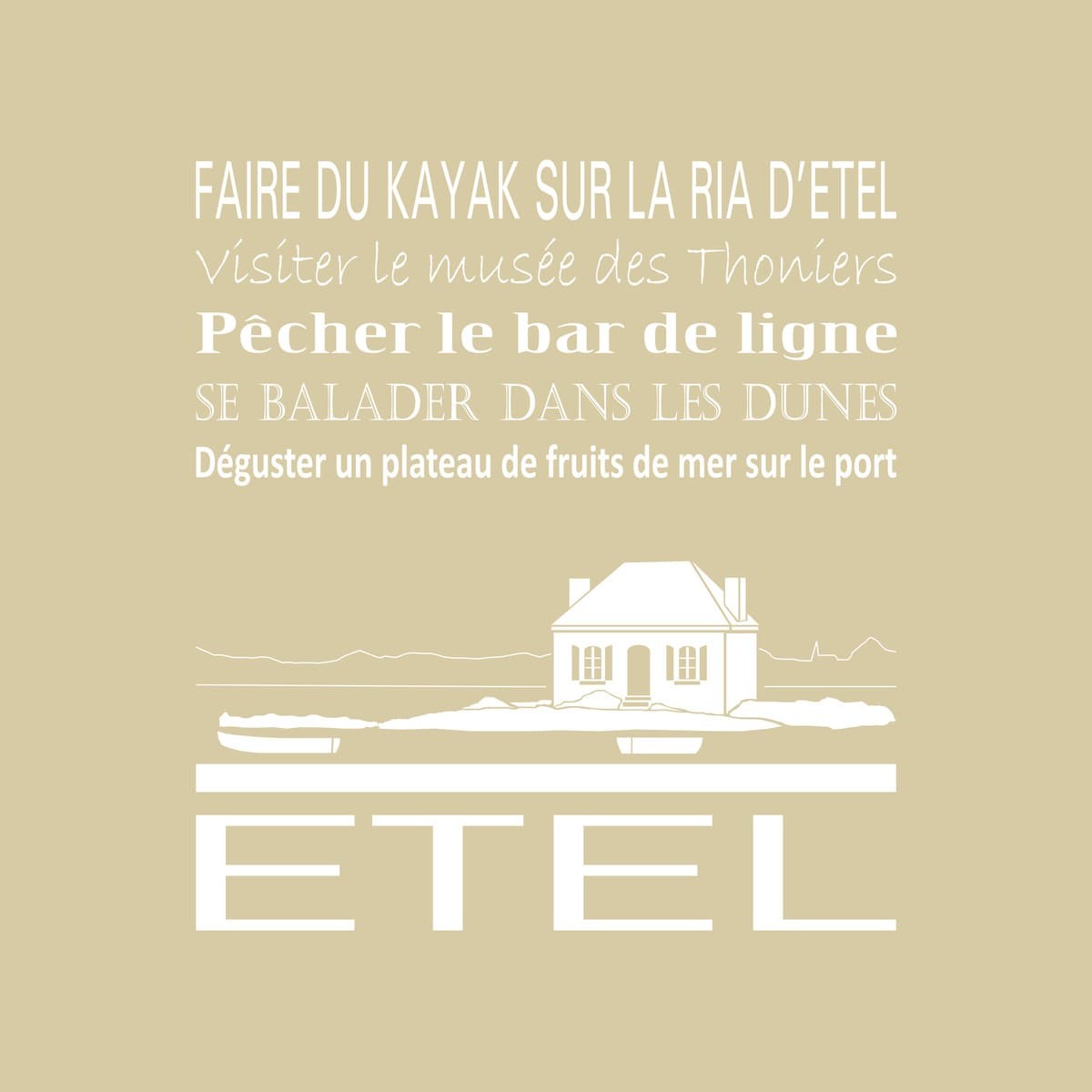 Tableau Mural Etel RÉGIONALISME tableaux sur toile-beige, CEANOTHE