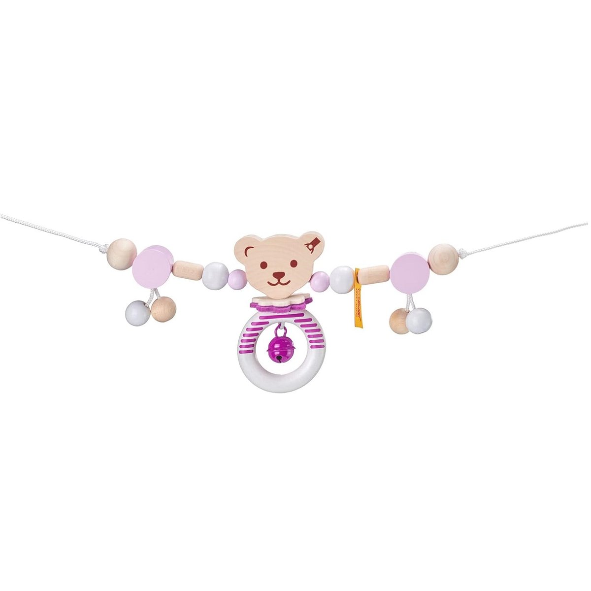 Chaîne pour poussette Ours Steiff rose, SELECTA