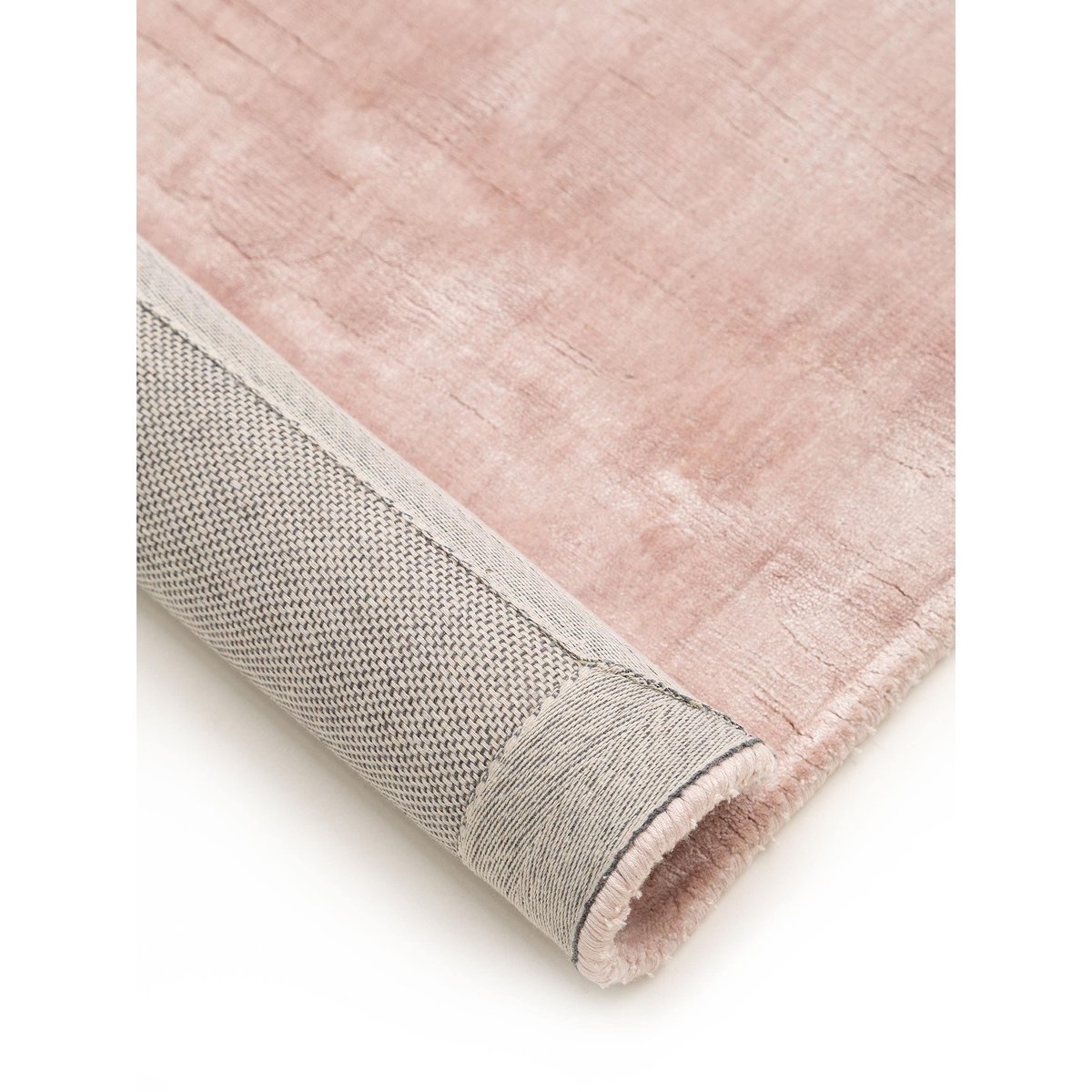 Tapis en viscose tissé main NELA rose, BENUTA 