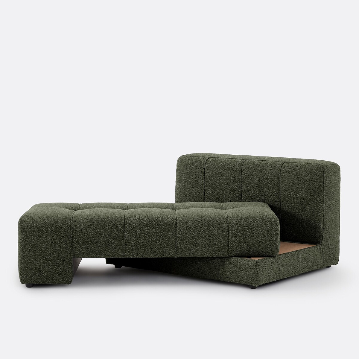 Banquette assise pivotante, gauche, modulable, en bouclette fine, FANO vert, LA REDOUTE INTERIEURS