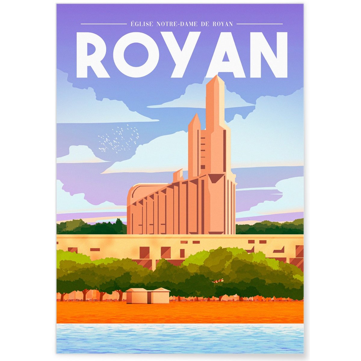 Affiche ville Royan blanc, L'AFFICHERIE