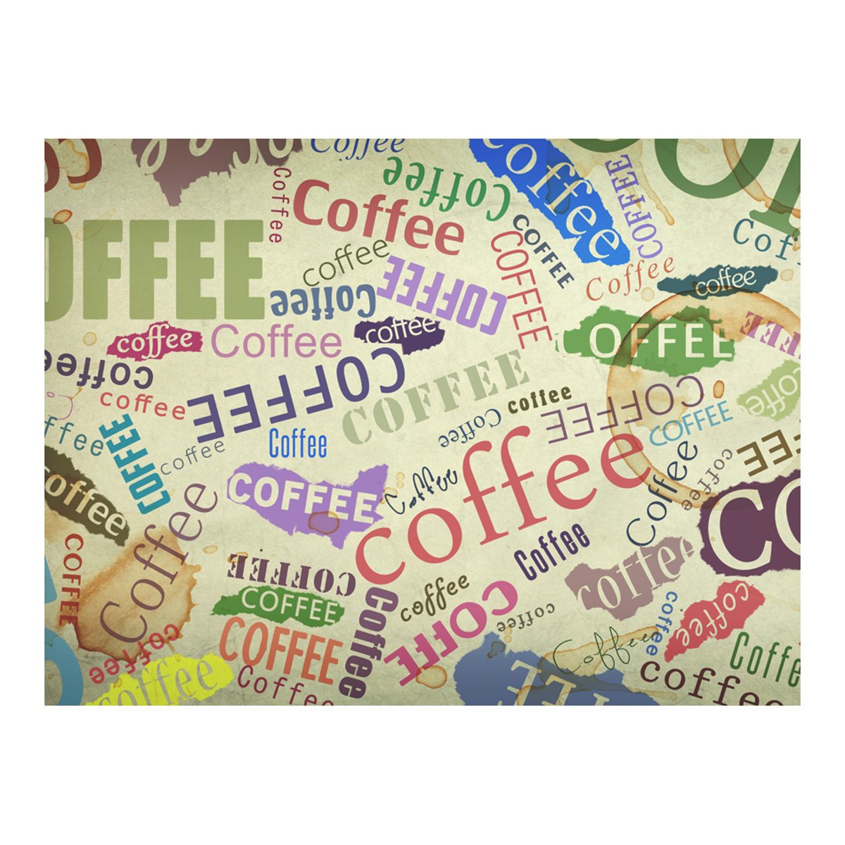 Papier peint intissé panoramique Motifs de cuisine The fragrance of coffee multicouleur, EDEN