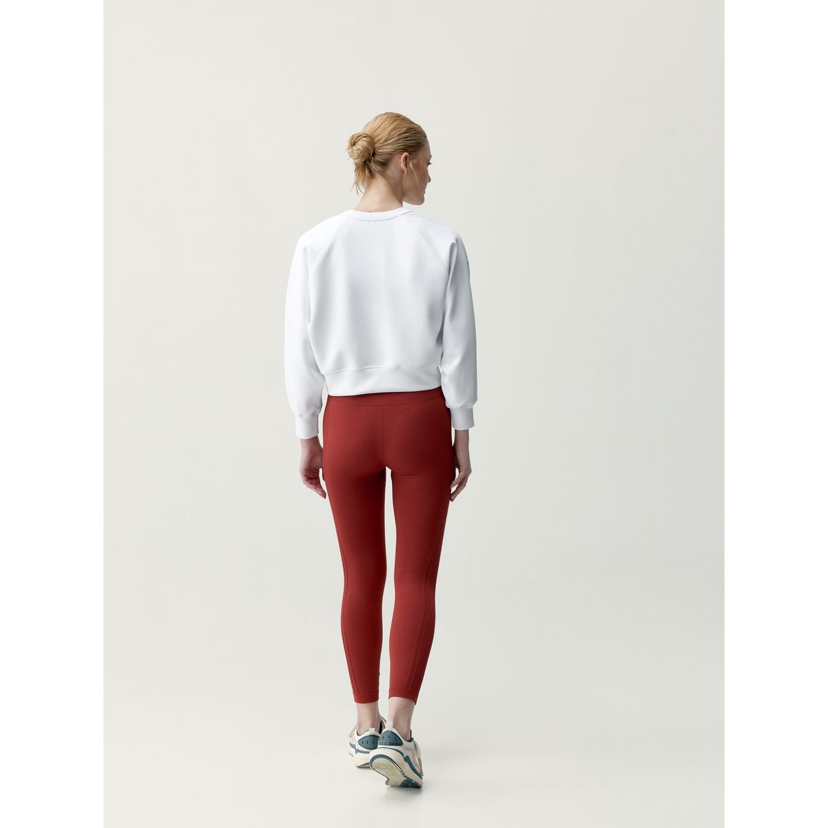 Sweat de sport femme Flora Toucher doux blanc cassé, BORN
