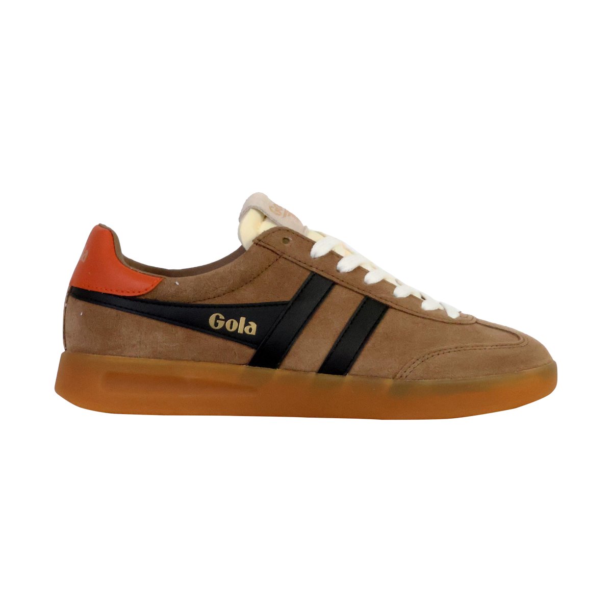 Basket Cuir Cyclone tabaco-noir-mody orange-gum, GOLA