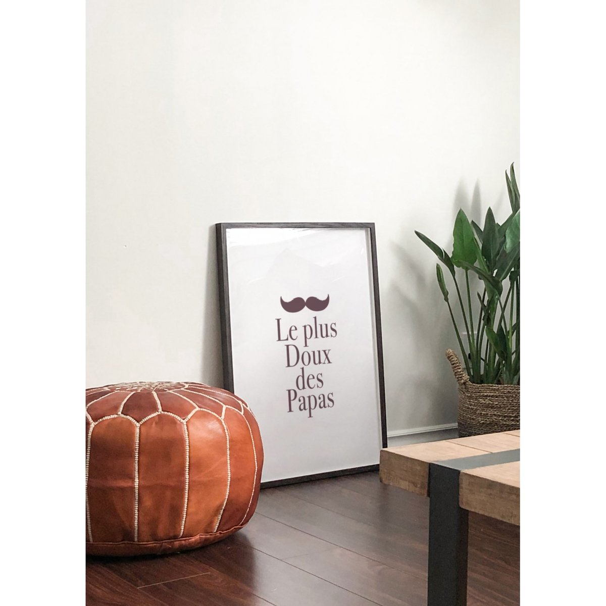 Affiche 'Le plus doux des papas' blanc, L'AFFICHERIE