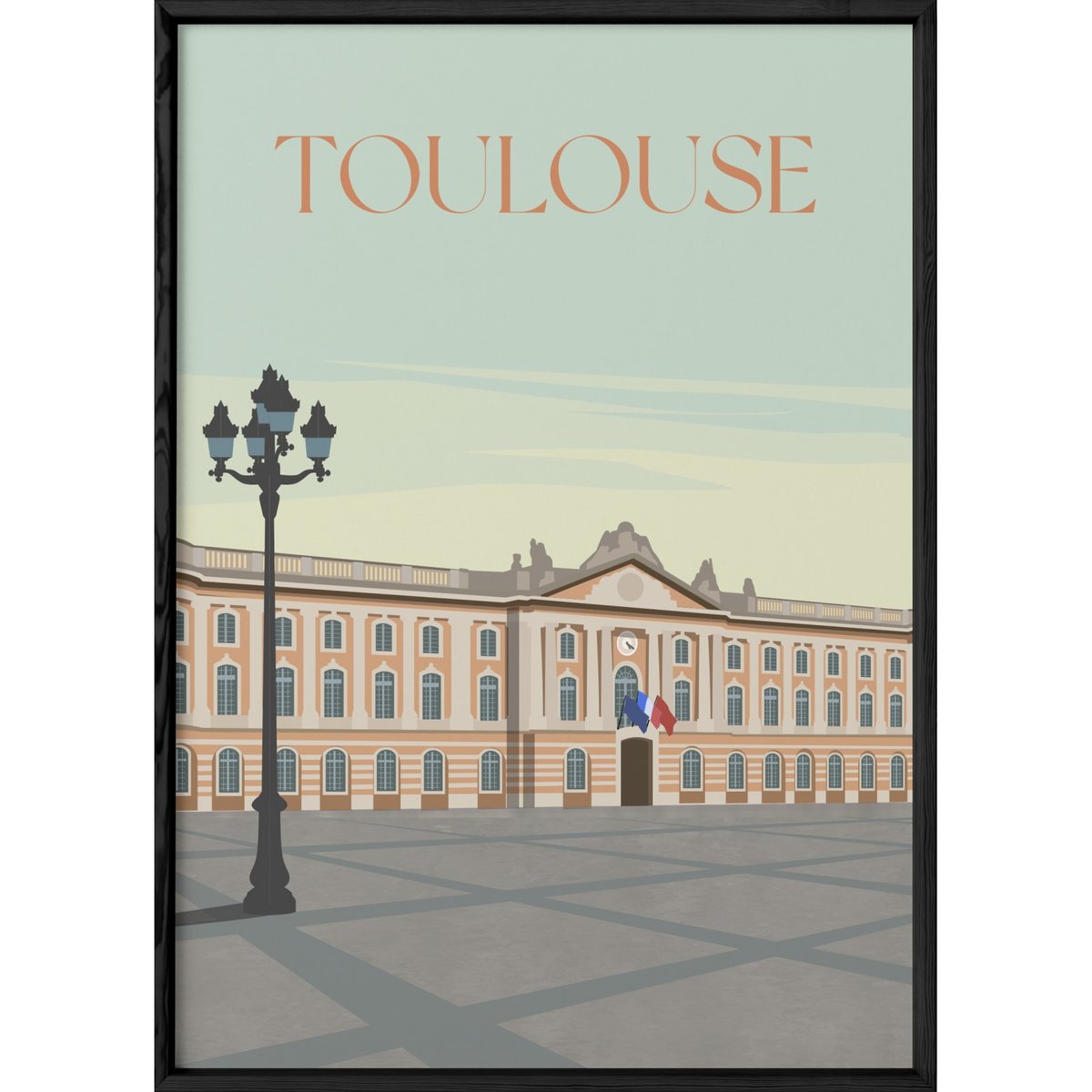Affiche ville Toulouse 2 blanc, L'AFFICHERIE