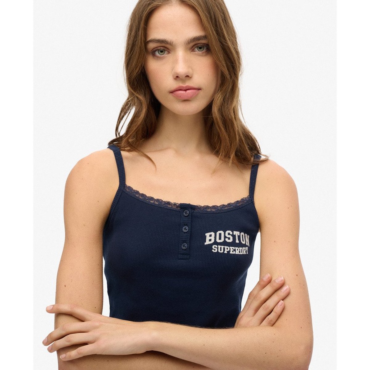 Caraco boutonné à motif Athletic Essentials bleu marine profond, SUPERDRY