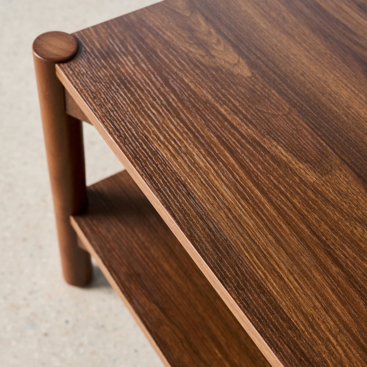 Table basse rectangulaire décor bois double plateau HARMONY noyer, SWEEEK