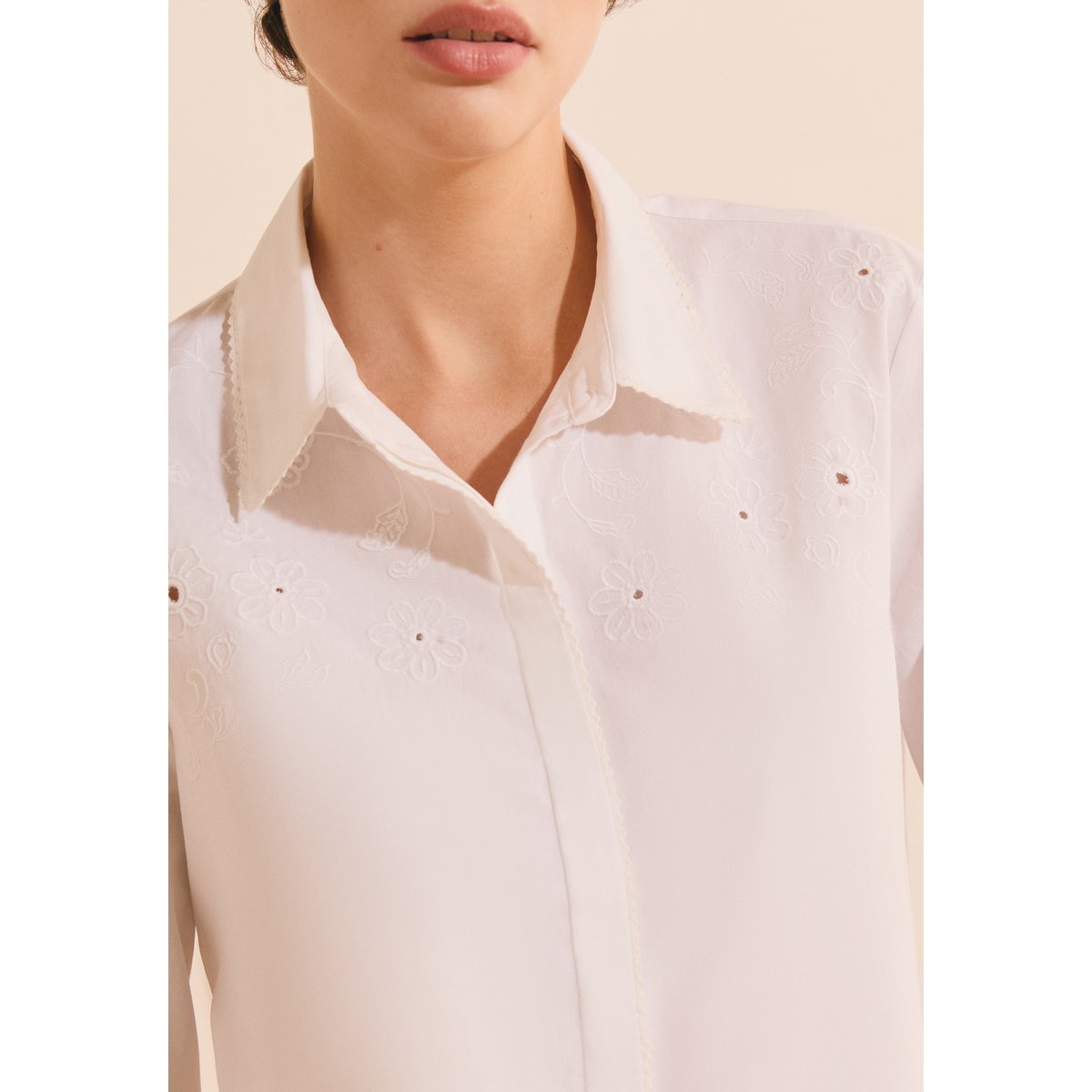 ETAM CHEMISE CLAUDIE BROD - CHEMI blanc, ETAM