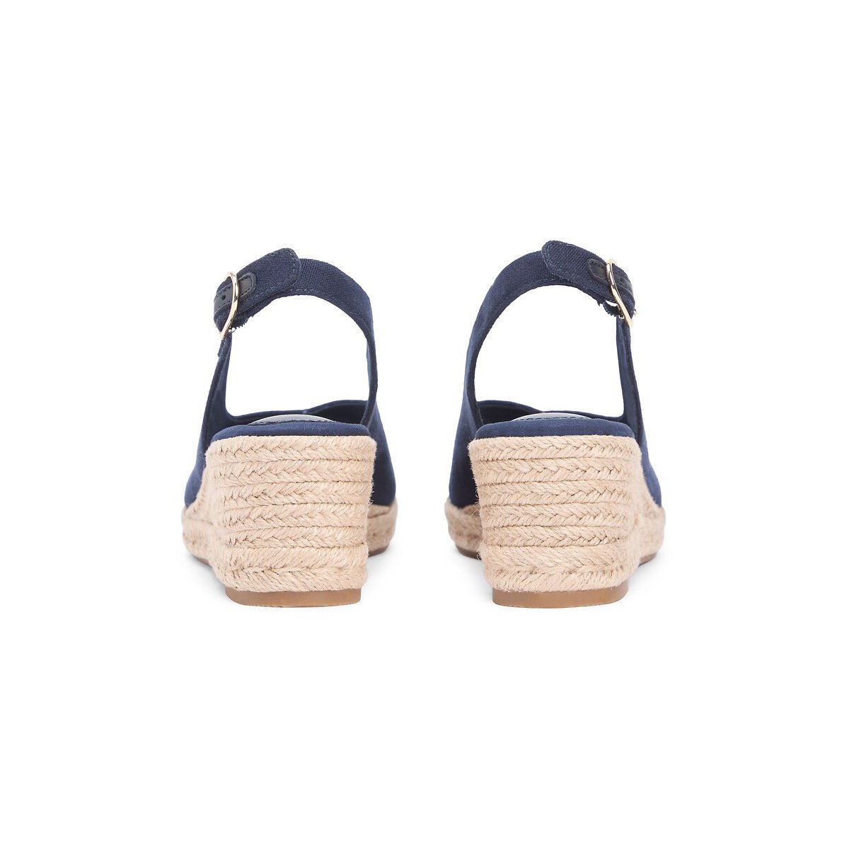 Slingback sandalen met sleehak marineblauw, TOMMY HILFIGER