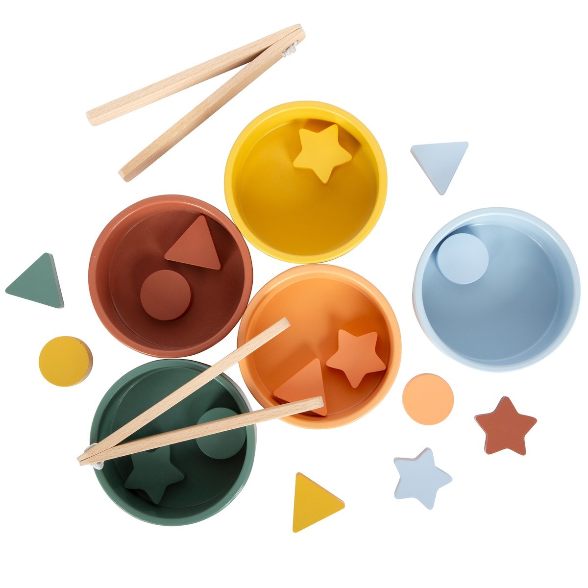 Jeu de tri Montessori avec pince multicolore, SMALL FOOT COMPANY