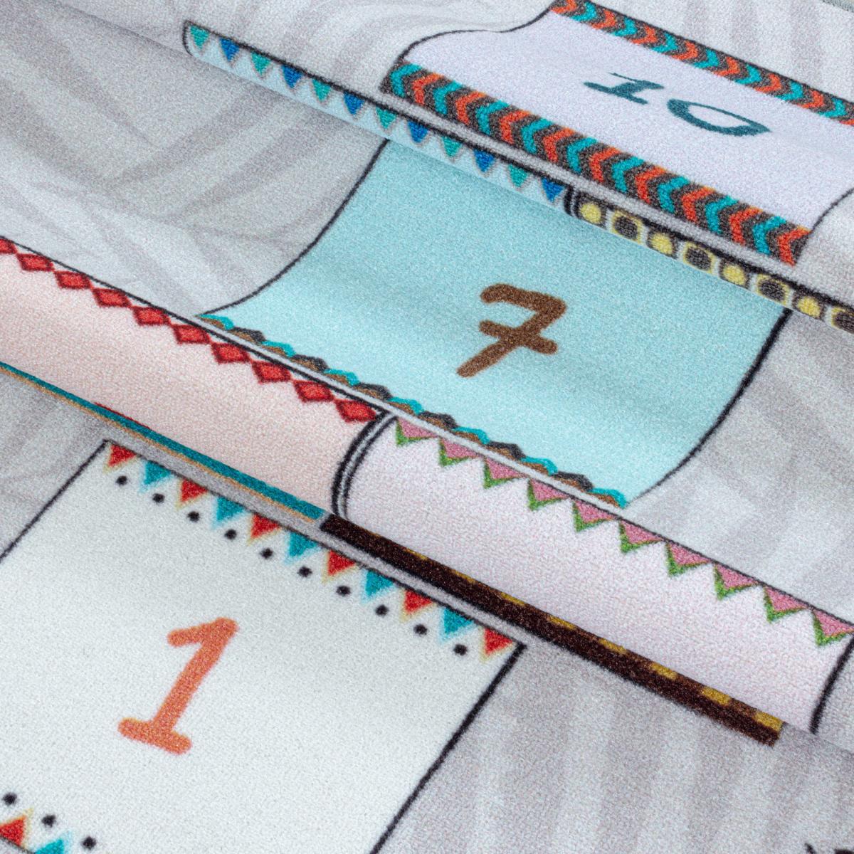 Tapis enfant Lavable 30° HUSPLAY gris, marron, UN AMOUR DE TAPIS