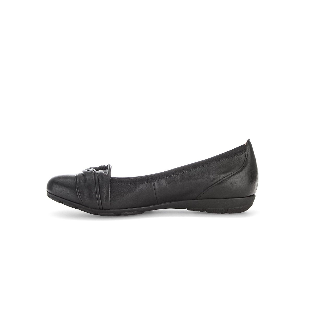 Ballerines en cuir à talon décroché noir lisse, GABOR