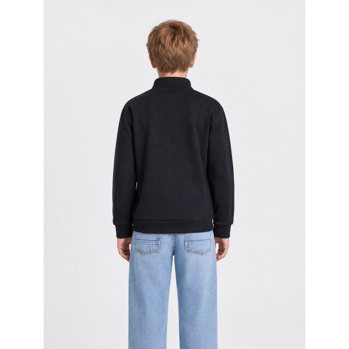 Pull à col zippé millhaven noir deep black, PETROL INDUSTRIES