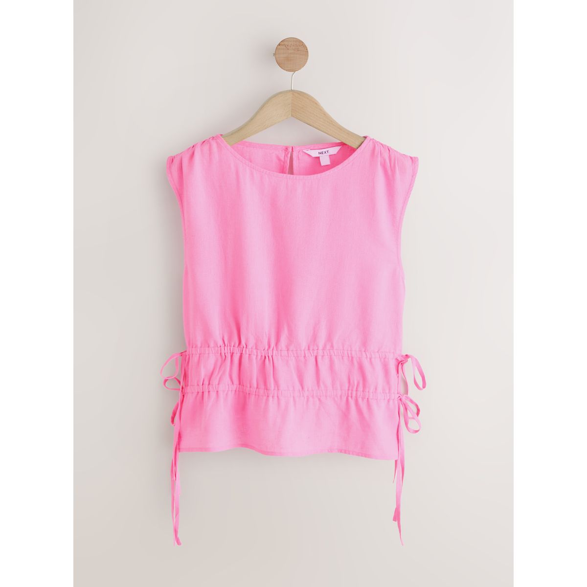 Haut d’été sans manches en lin mélangé rose, NEXT
