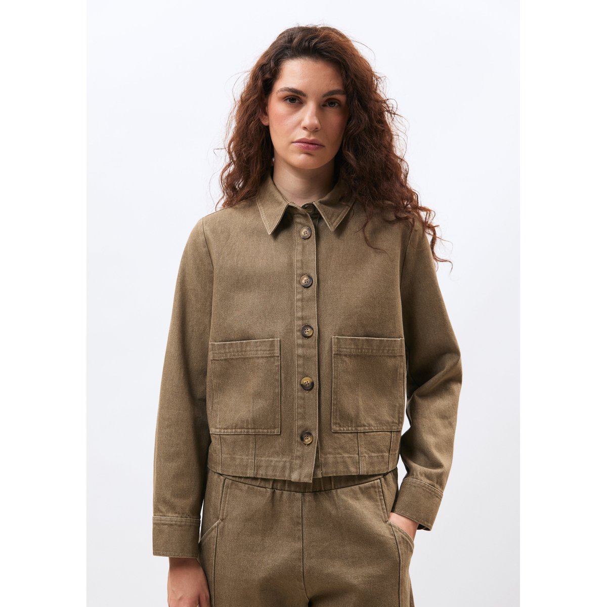 Veste courte en denim manches longues sienne, HUMILITY