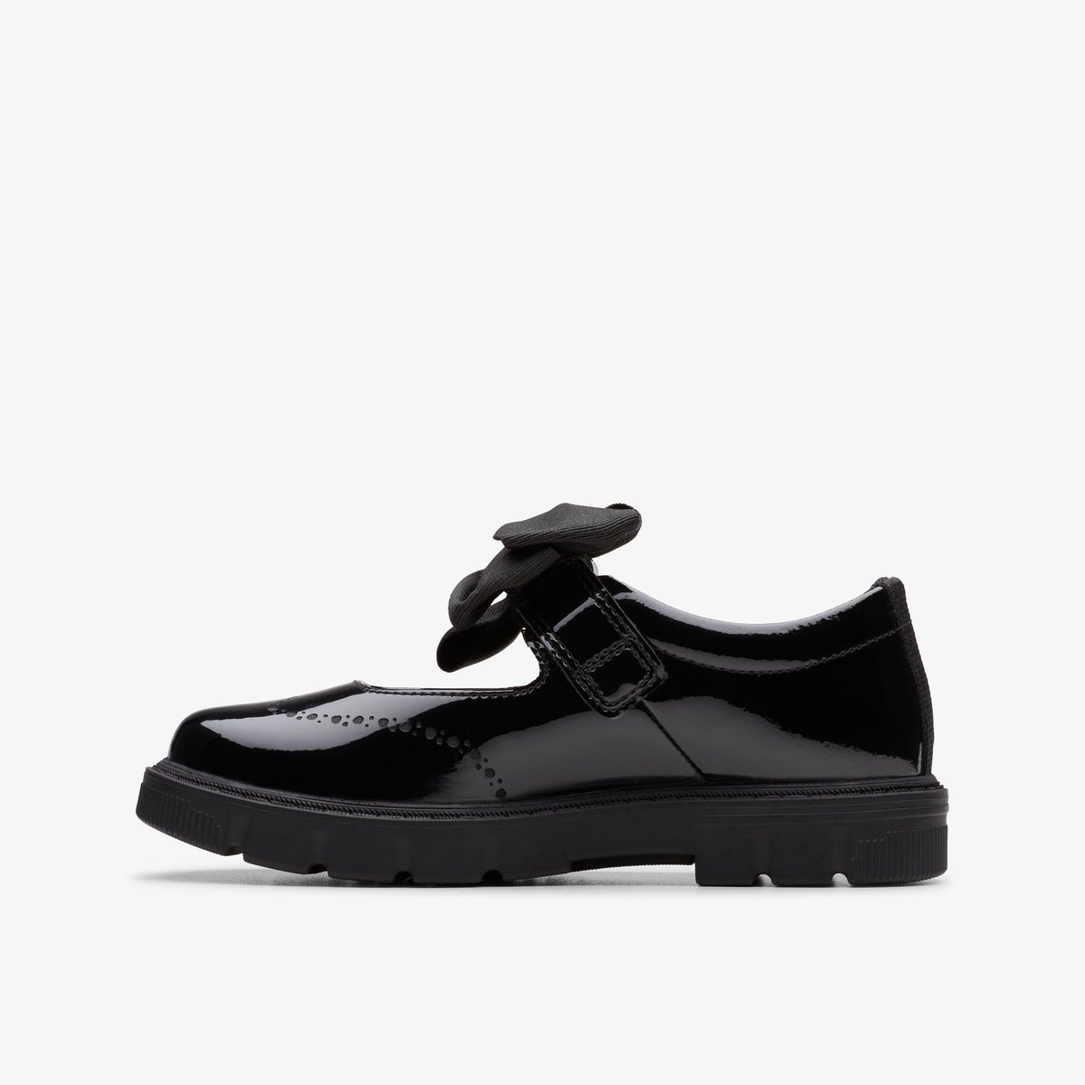 Ballerines Cuir Coupe Large LORCAM JANE K noir, CLARKS