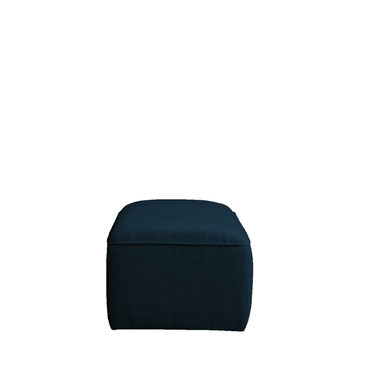 Pouf pour canapé modulable en tissu bouclette- NOOR bleu marine, DRAWER