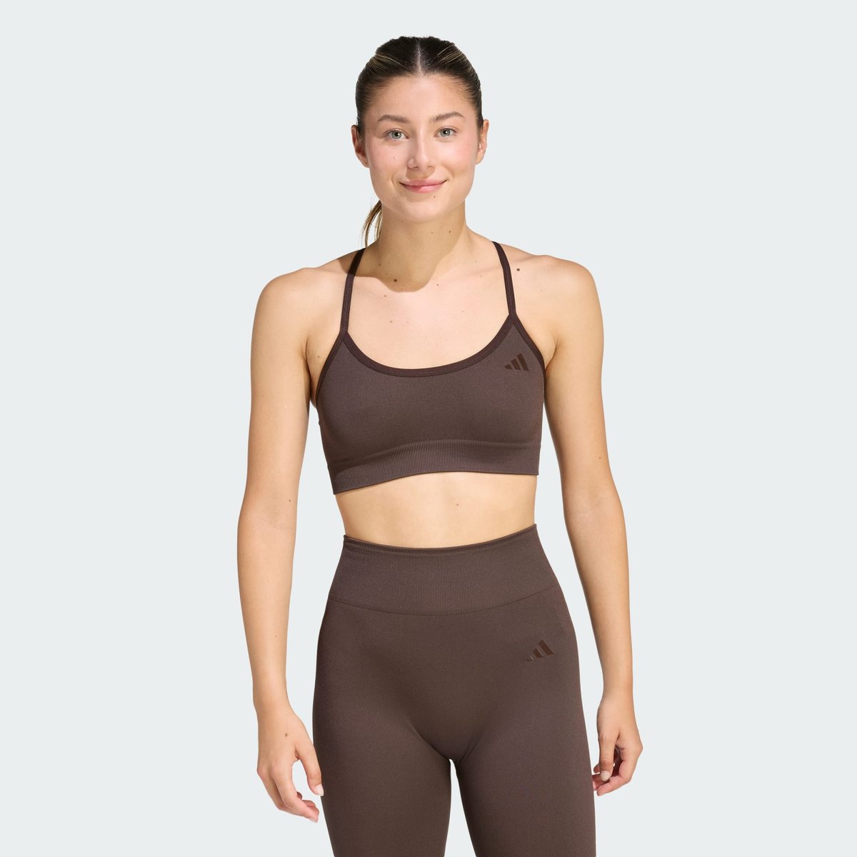 Brassière D’entraînement Maille Essentials Maintien Léger aurora coffee, adidas Performance