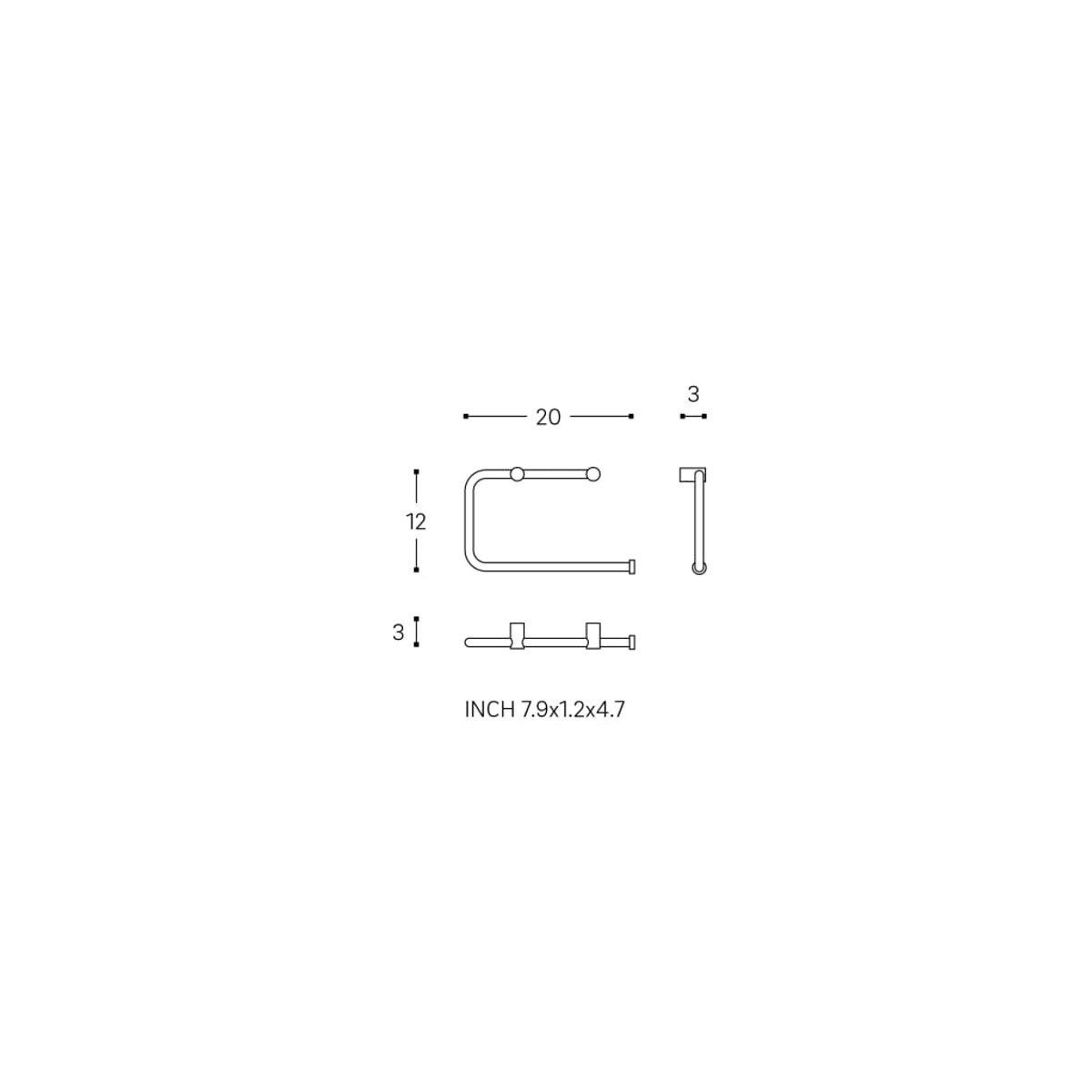 Porte Serviette Anneau mural LOGIC noir mat, COSMIC