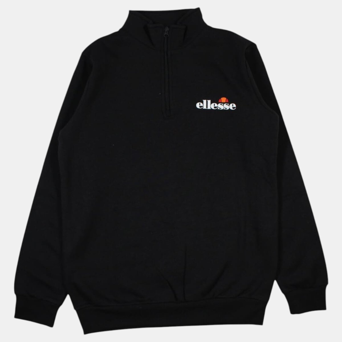 Sweat col rond imprimé, fermeture zippée TRAINING noir, ELLESSE