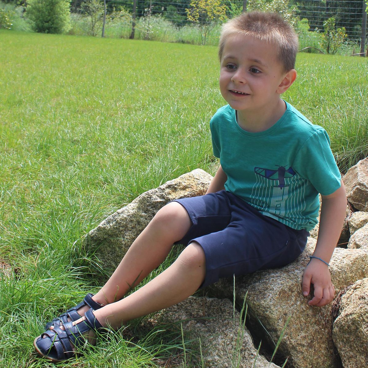 Tee shirt lawrence manches courtes enfant vert, SUCRE D'ORGE