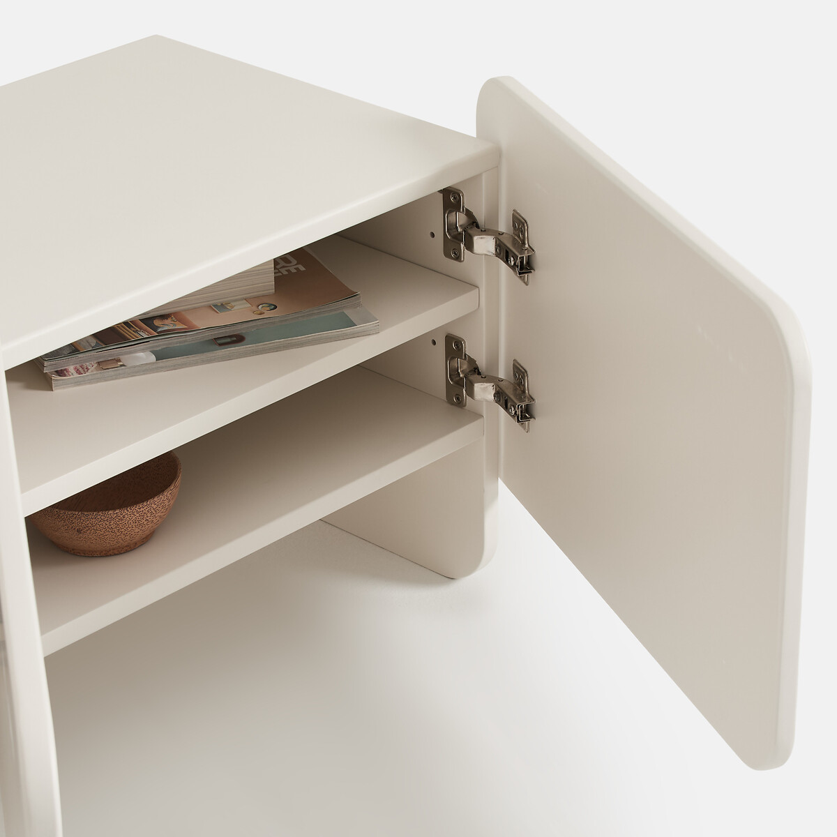 Meuble TV hifi laqué, 3 portes, largeur 170 cm, CESCO ecru, LA REDOUTE INTERIEURS