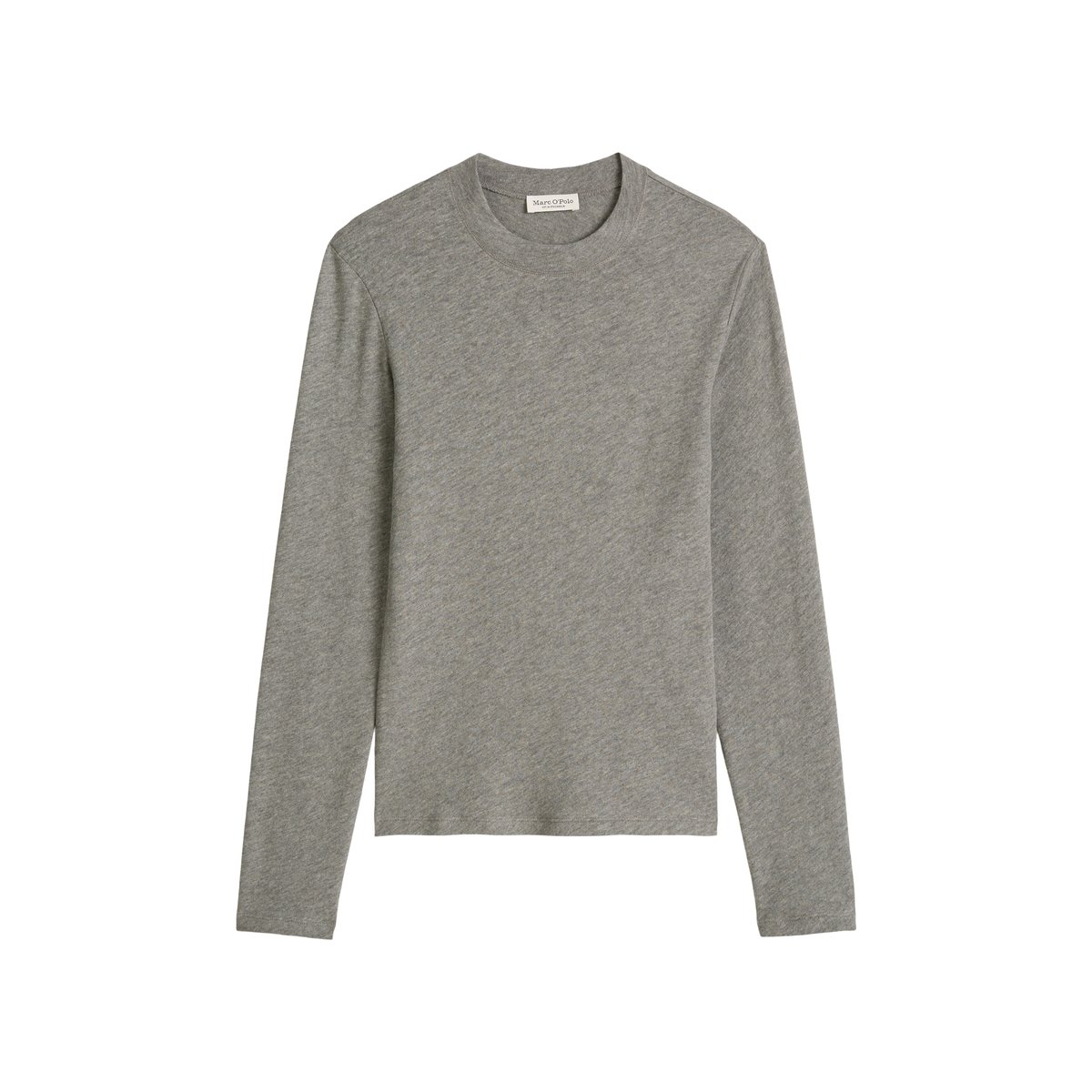 DfC Longsleeve regular en jersey slub gris, MARC O'POLO