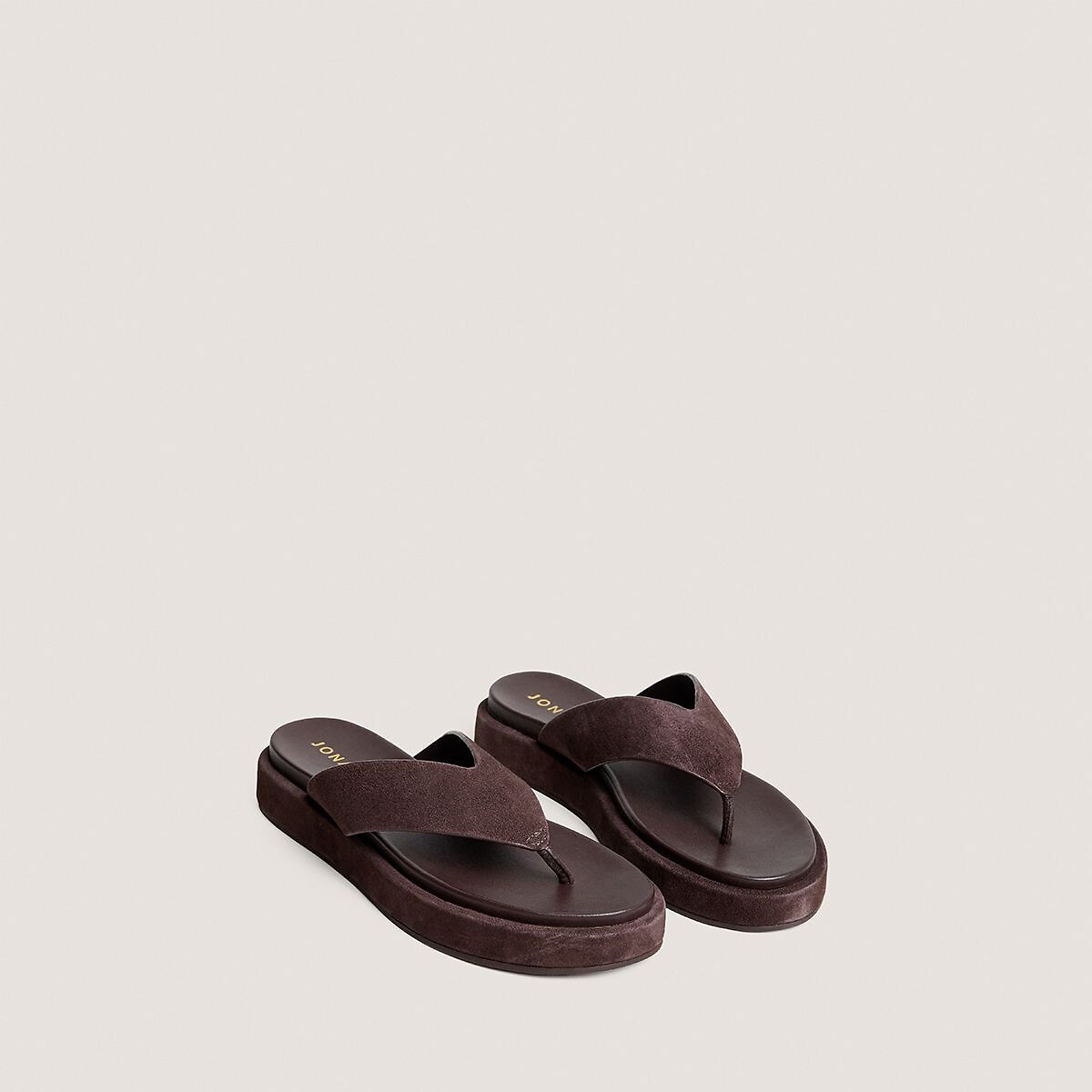 Leder-Flip-Flops Wiwi braun, JONAK