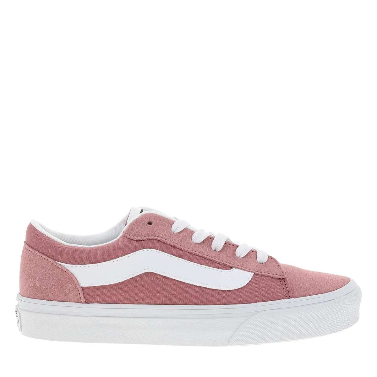 Baskets VERO LS cuir talon plat rose, VANS