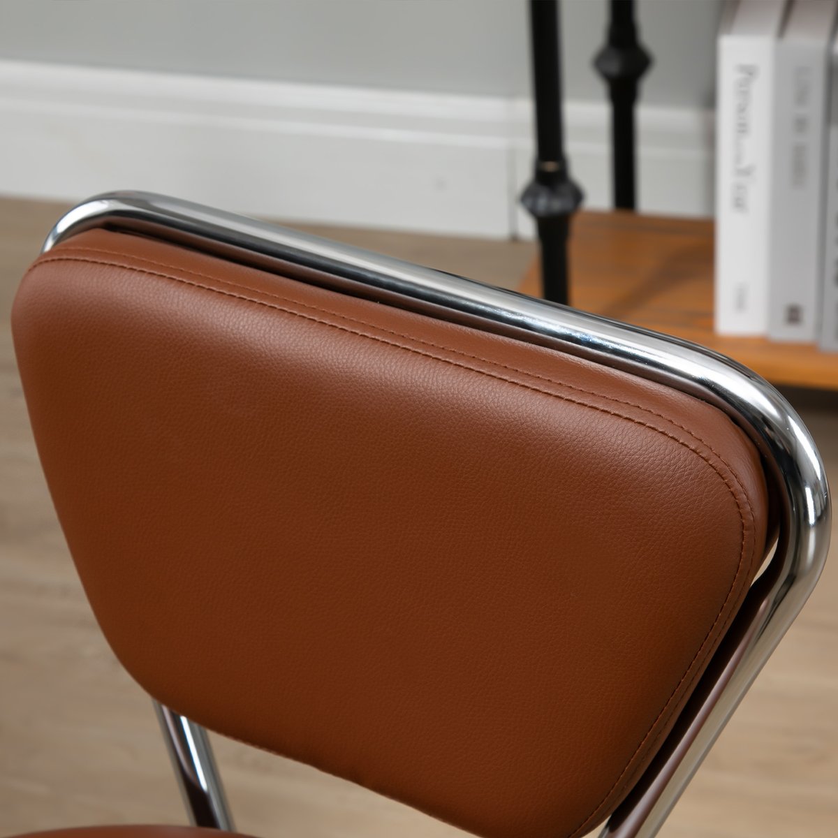 Tabouret de salon marron, HOMCOM