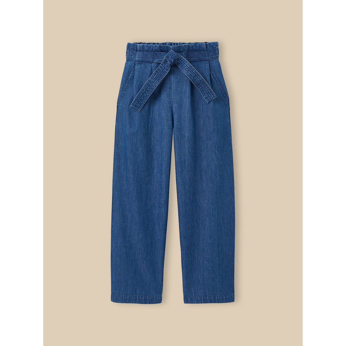 Pantalon large en denim light denim brut, CYRILLUS