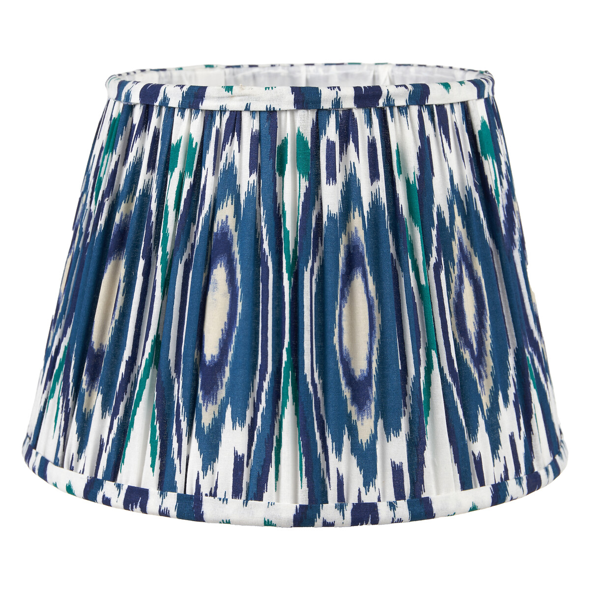 Isadora Ikat Pattern Gathered Pleat Tapered Shade blue, ÉDITÉ