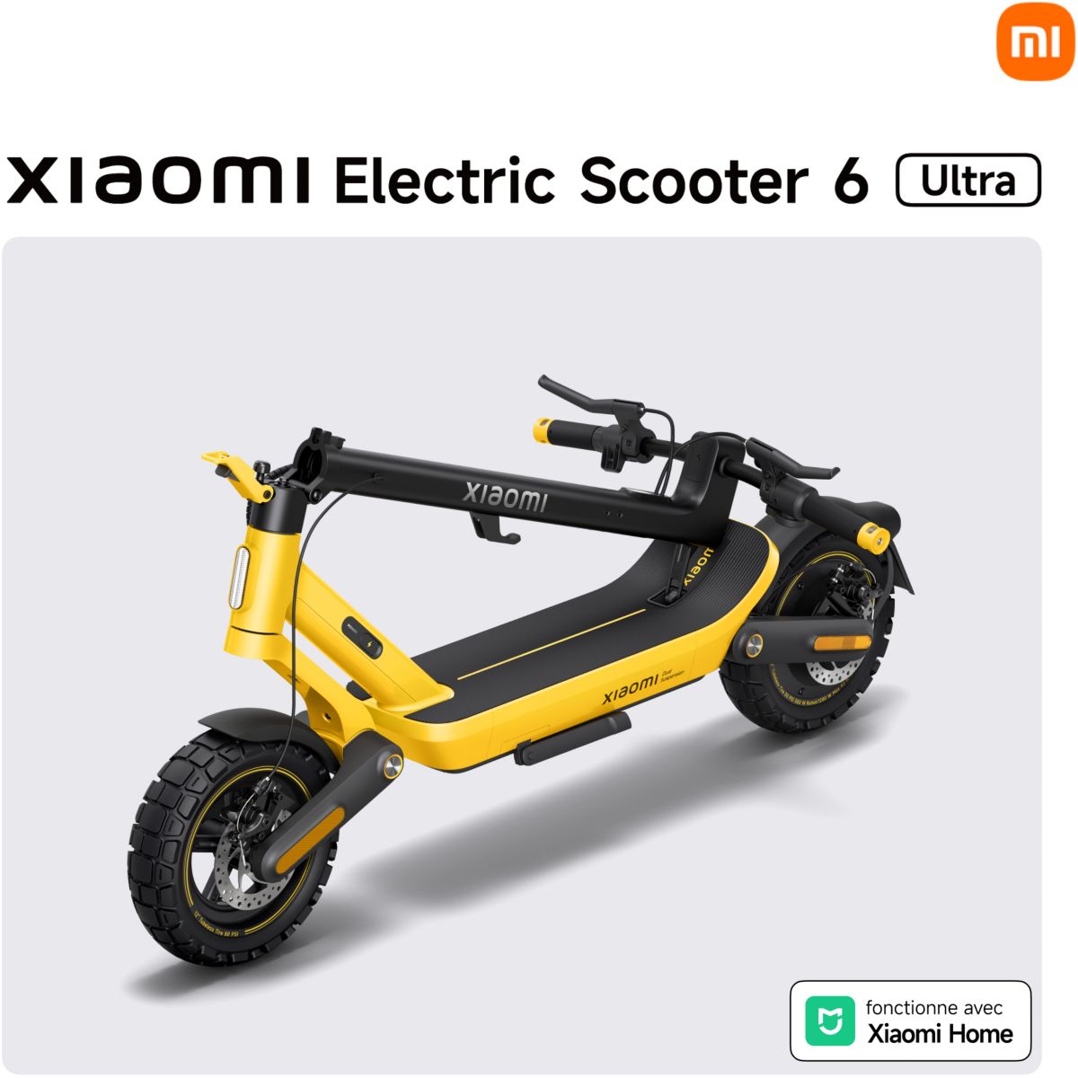Trottinette électrique Electric Scooter 6 Ultra Jaune noir, XIAOMI