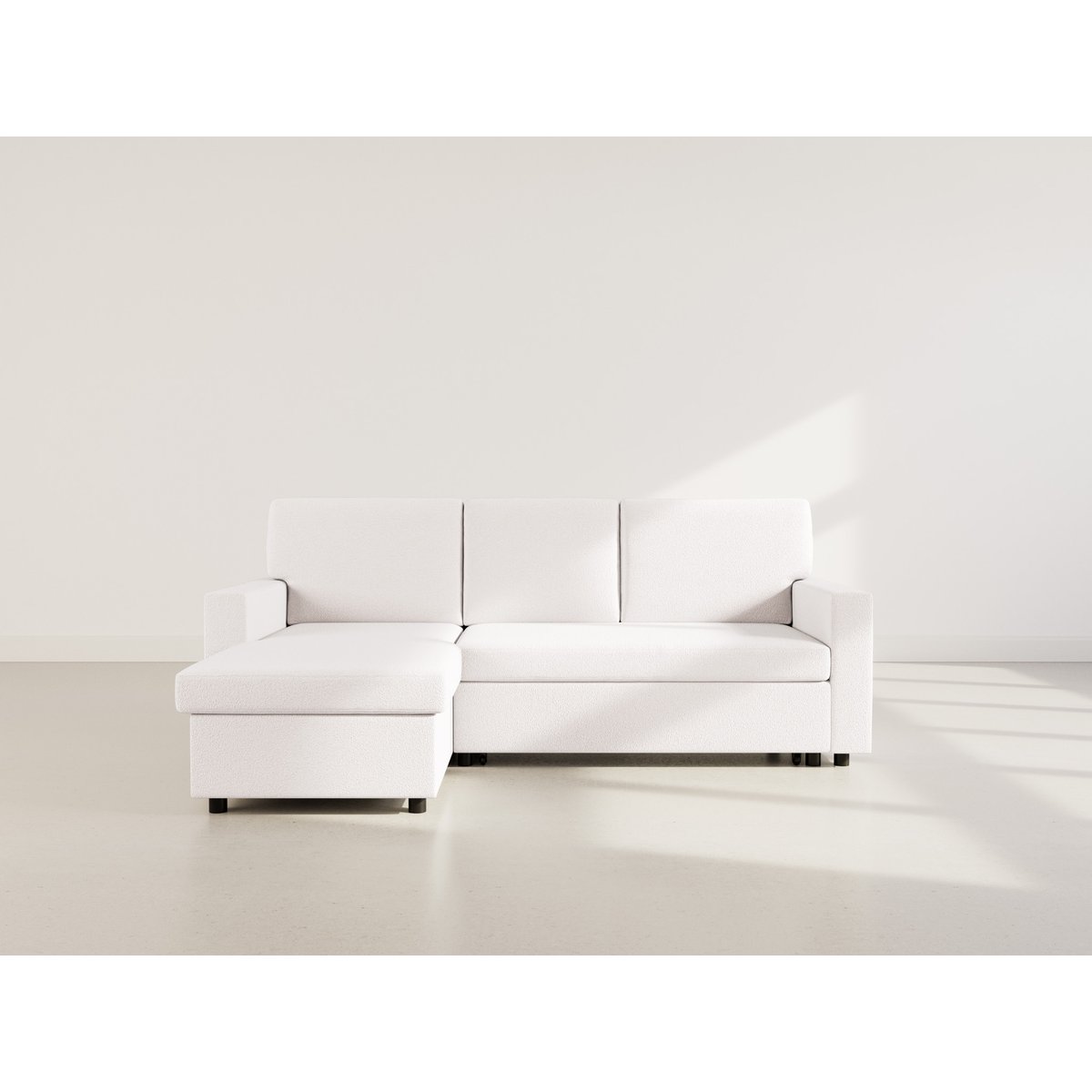 Canapé d’angle réversible convertible, MEIYA beige, BEST MOBILIER