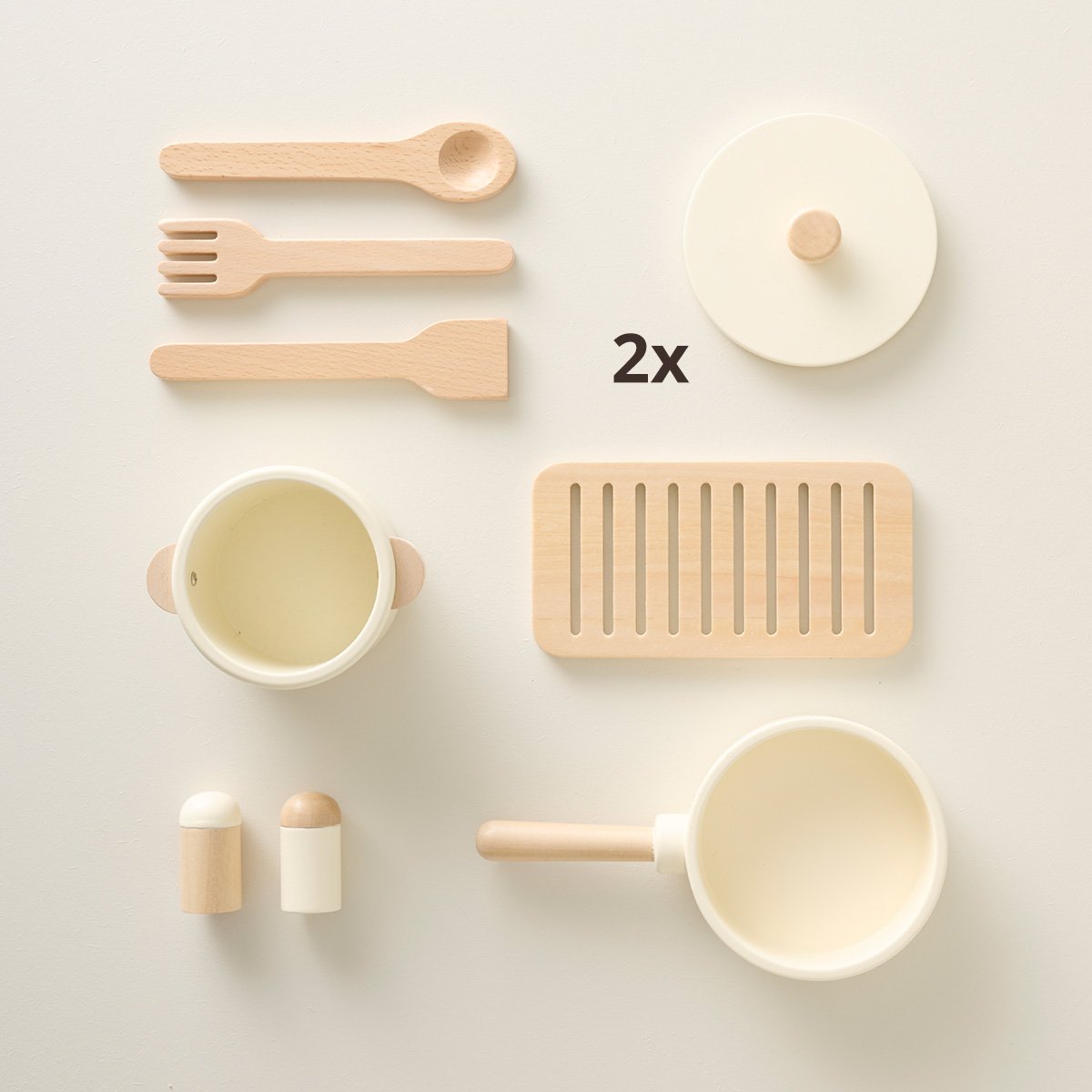 Cuisine en bois enfant CHANTILLY beige, PETITE AMELIE