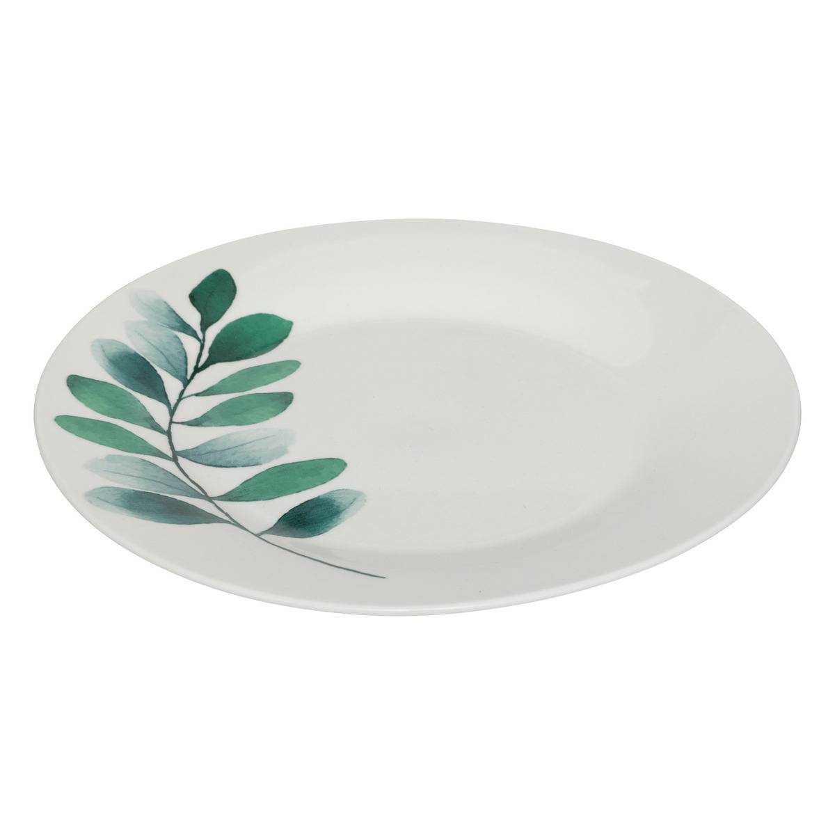 Service de table 18 pièces en porcelaine VÉGÉTAL blanc, SECRET DE GOURMET