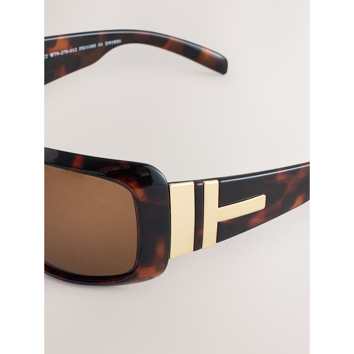 Lunettes de soleil à branches incurvées brun écaille de tortue, NEXT